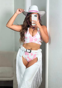 LA VAQUERA SEXY PINK COWGIRL HALLOWEEN COSTUME