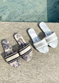 OFF TO PARADISE GREY FLAT SANDAL