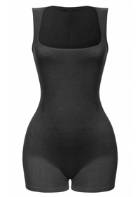 CAN'T RELATE BLACK SCOOP ROMPER