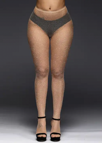 NUDE FISHNETS RHINESTONE STOCKINGS