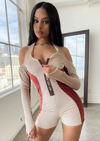 KEEP IT HOT ZIPPER ROMPER