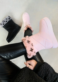 WINTER FINEST PINK FAUX FUR BOOTS