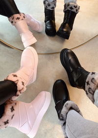 WINTER FINEST PINK FAUX FUR BOOTS