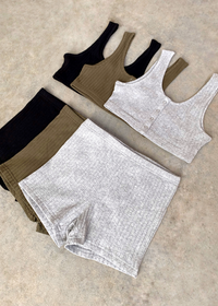 QUICK NAIL RUN RIBBED TWO PIECE SET