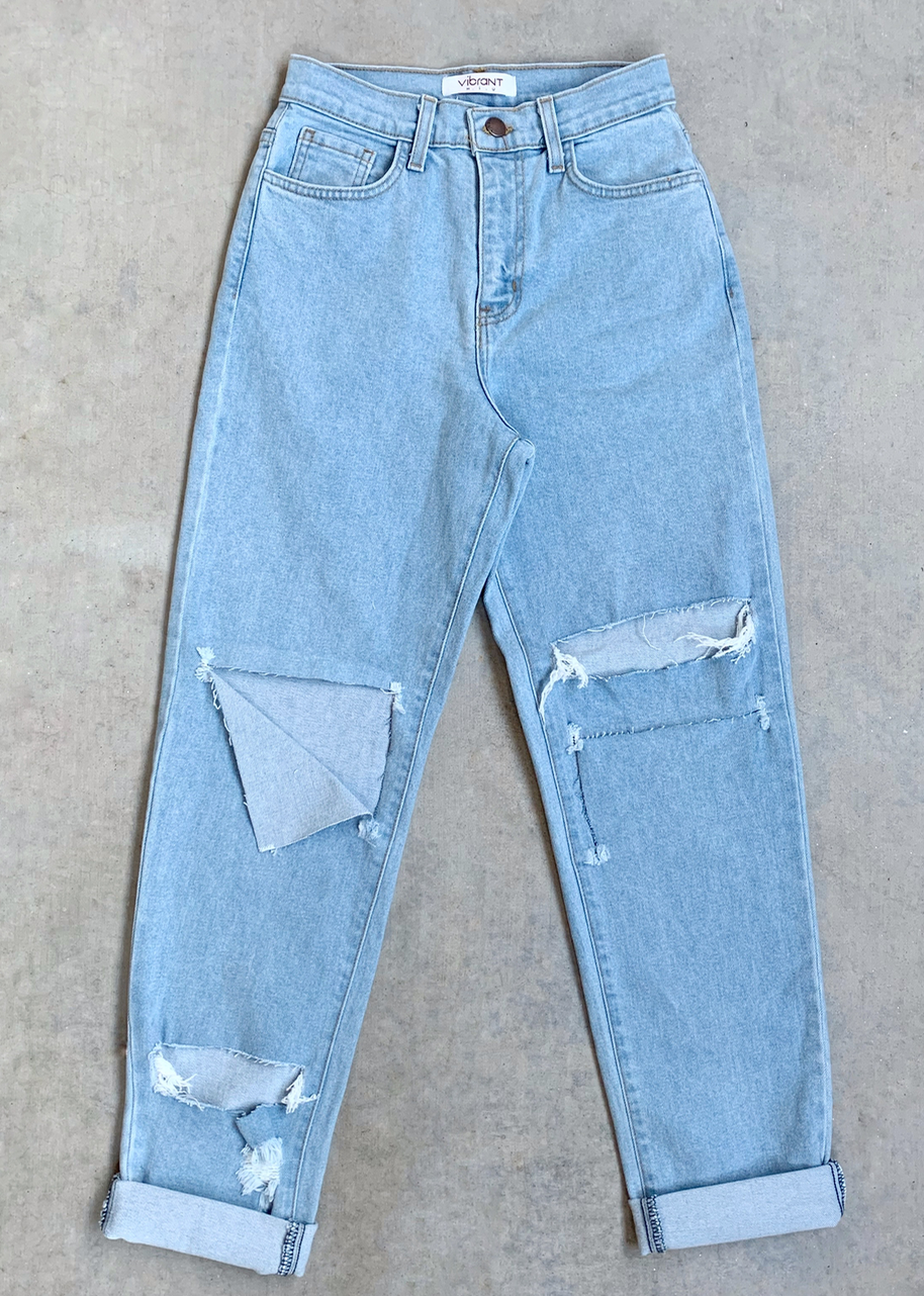 Wedgie top mom jeans