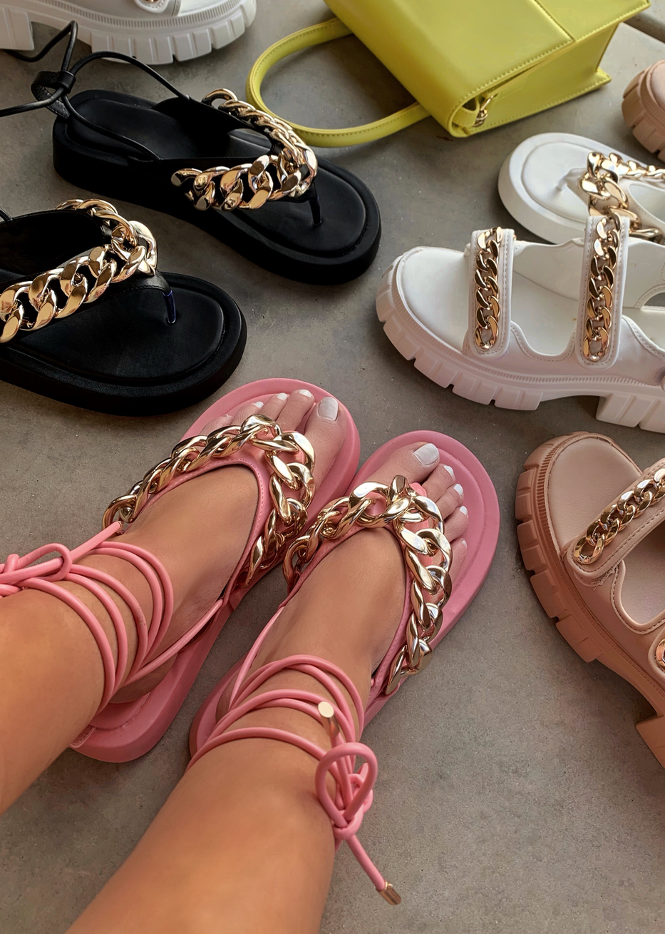 DON'T SLEEP ON PINK PLATFORM SANDAL