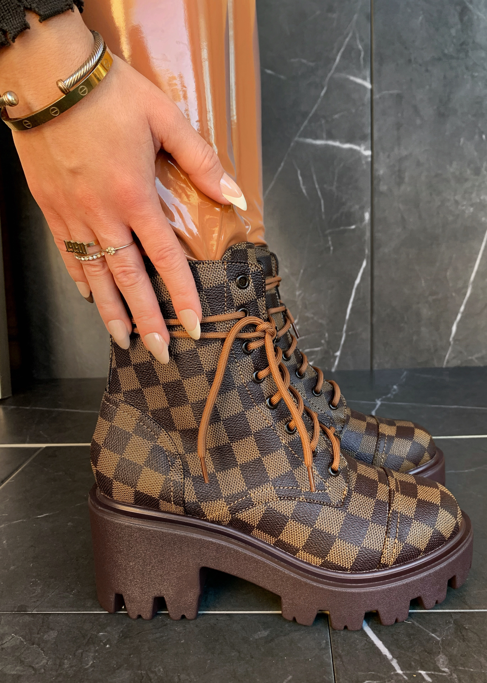 Louis Vuitton Leather Hiking Boots - Brown Boots, Shoes