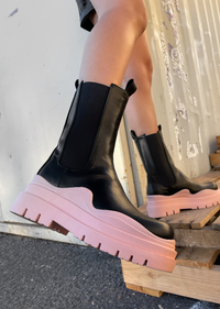 FEELS LIKE MONEY PINK CHELSEA BOOTS