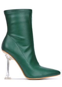 RICH FANTASY GREEN HEEL BOOT