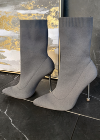HIT DIFFERENT GREY HEEL BOOT