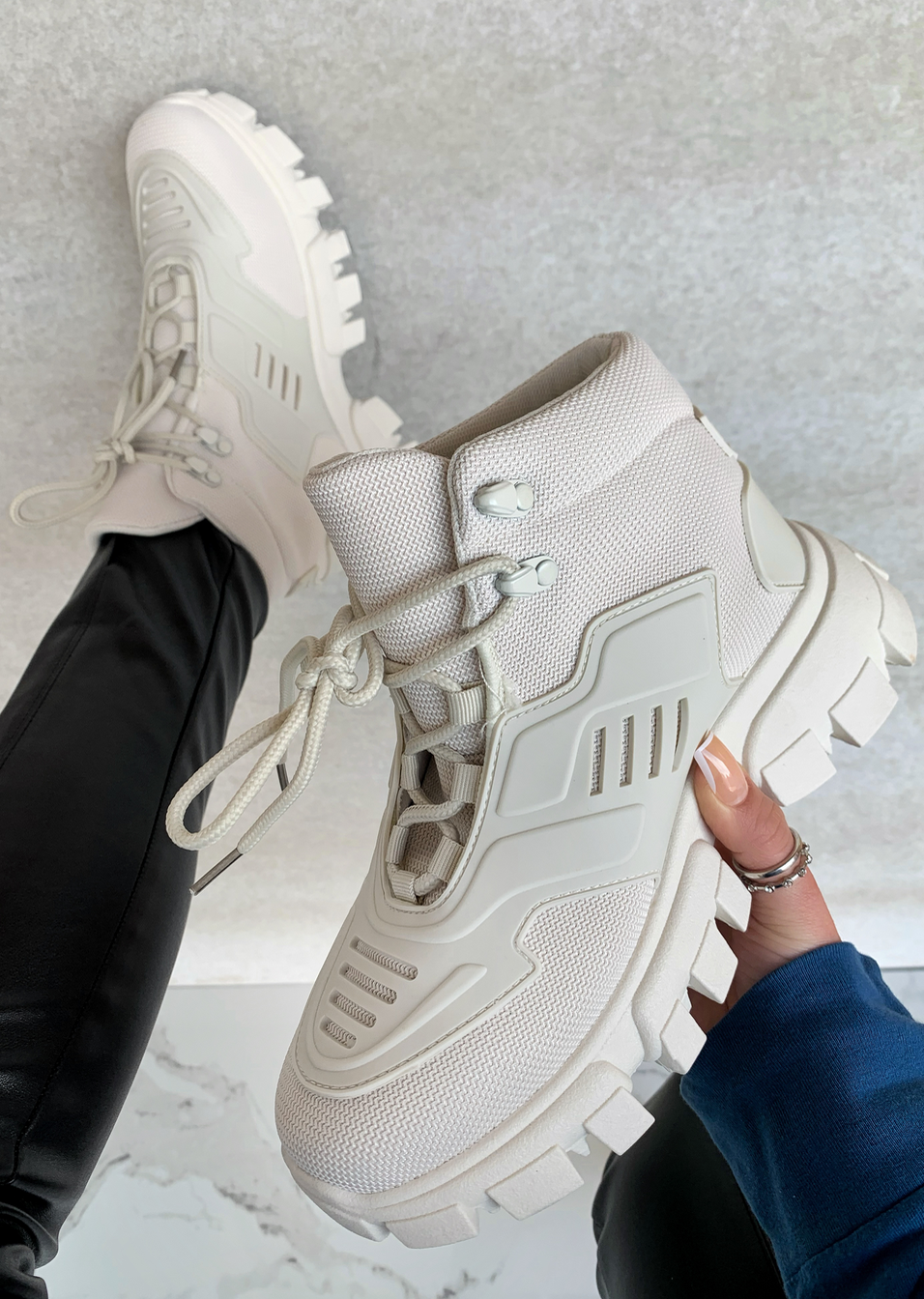 OPEN HEART CHUNKY NUDE SNEAKER