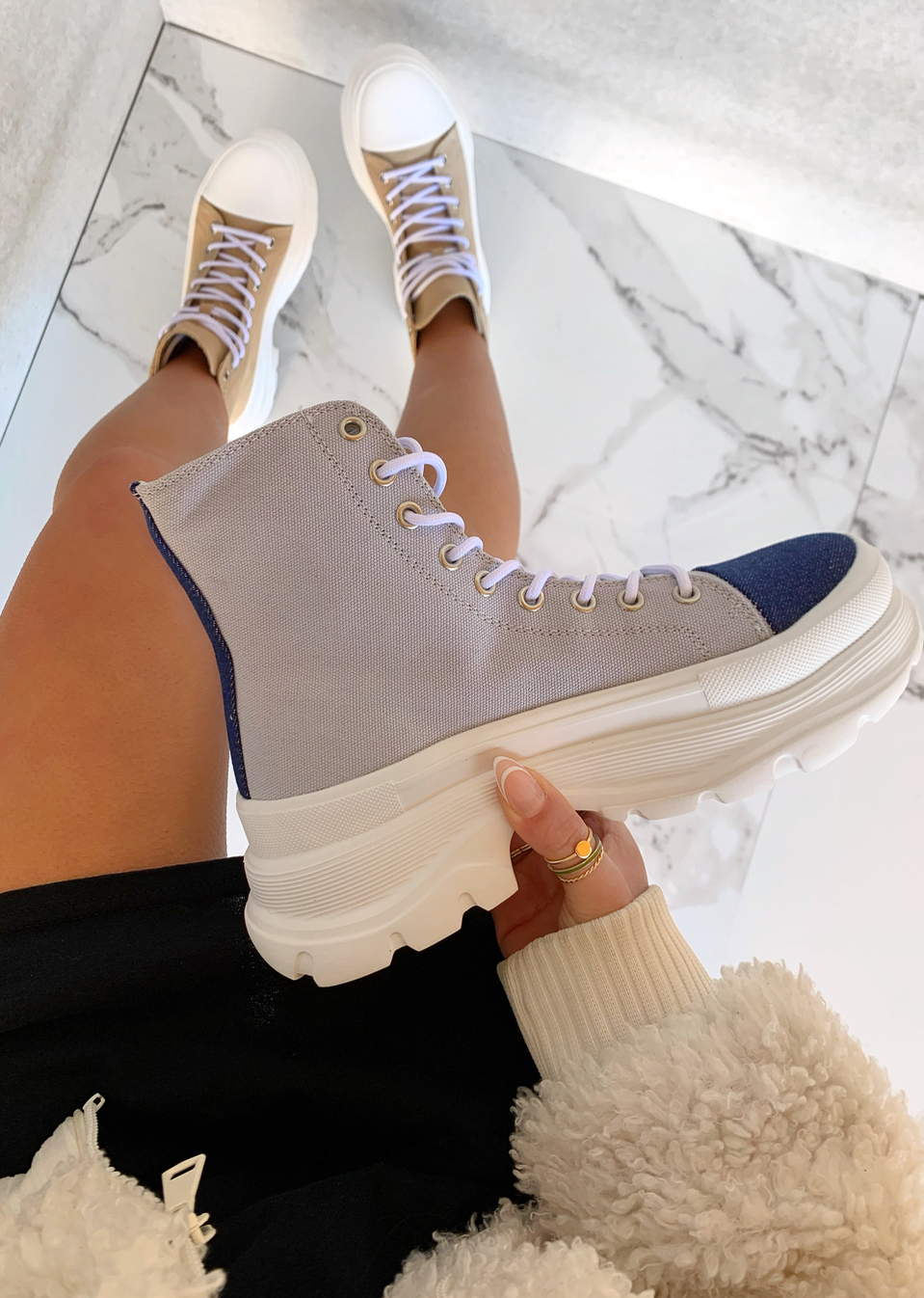 HIGH MILEAGE DENIM SNEAKER BOOT