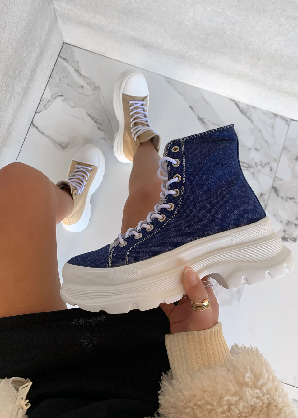 HIGH MILEAGE DENIM SNEAKER BOOT