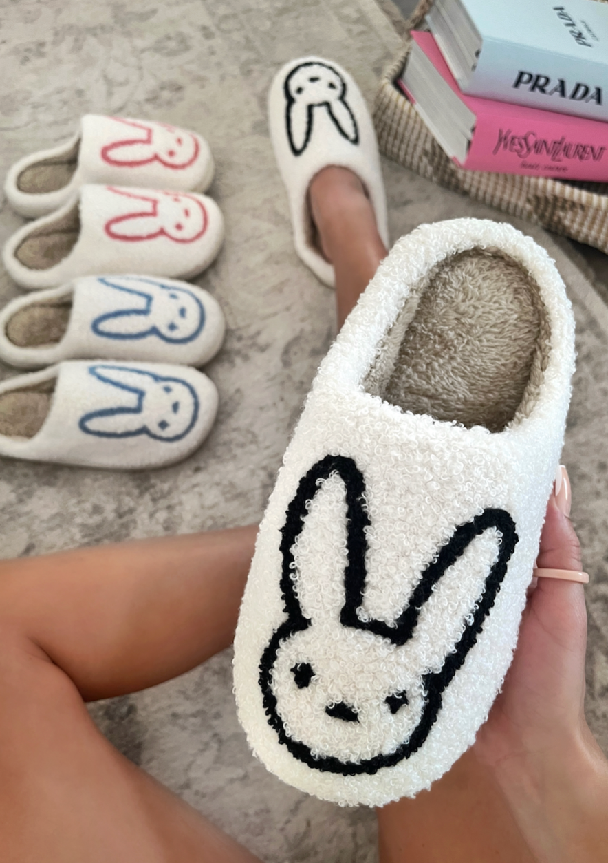 Black discount bunny slippers