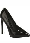 YOU NEED ME GLOSSY BLACK HEEL PUMP