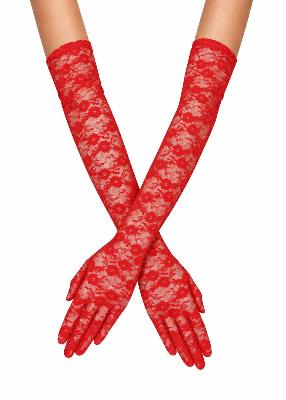 RED LACE GLOVES