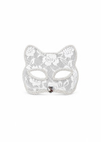 WHITE LACE KITTY (MASK ONLY)