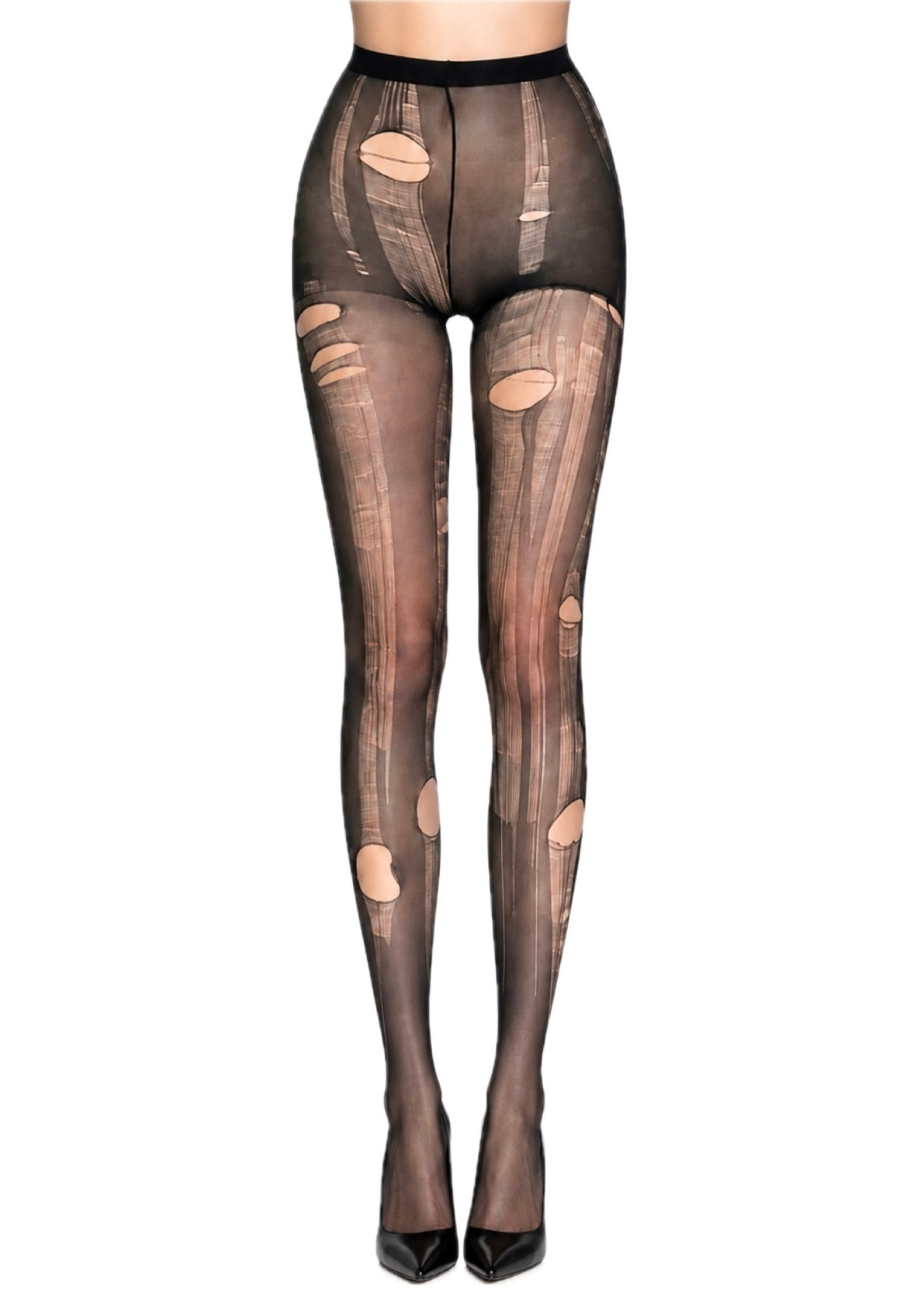 DIY BLACK SHEER STOCKINGS