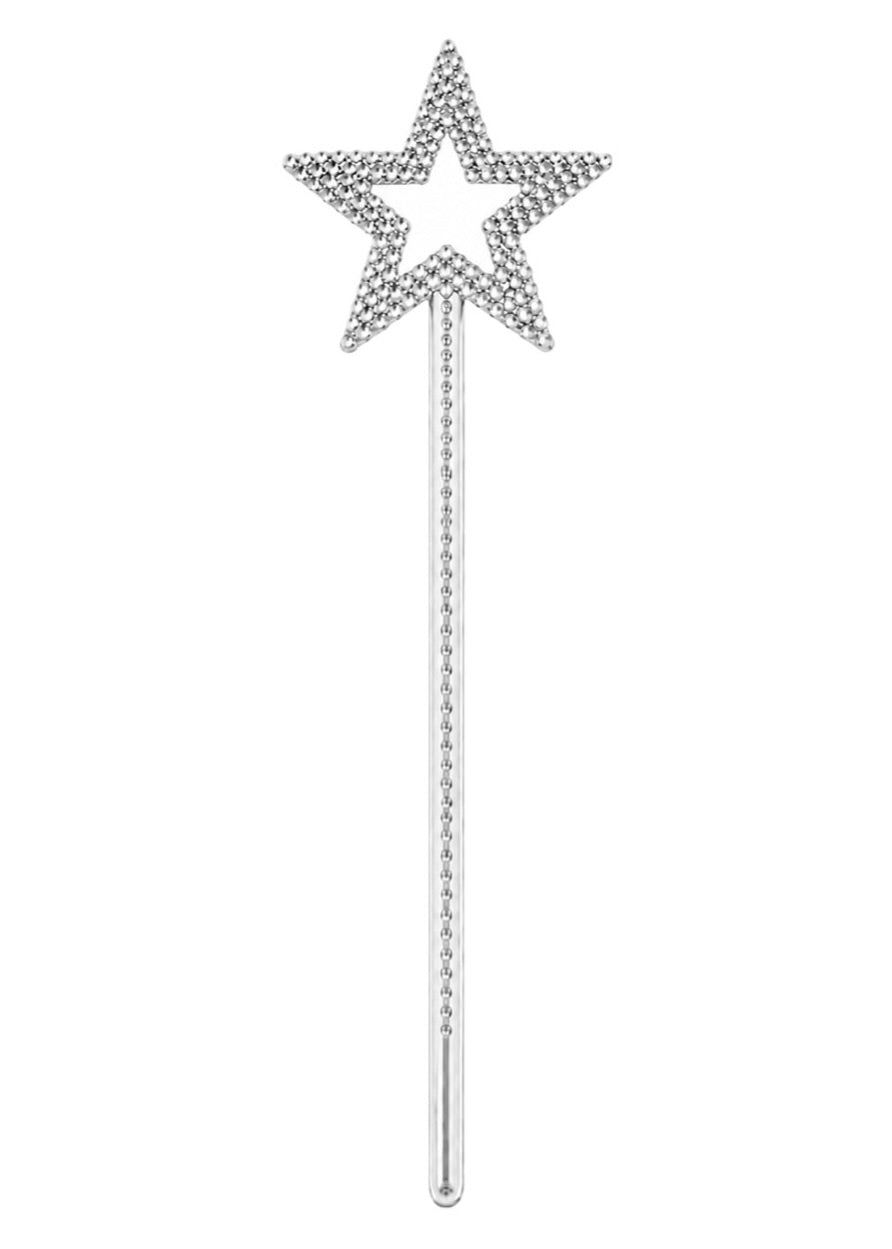 SILVER STAR FAIRY HALLOWEEN WAND
