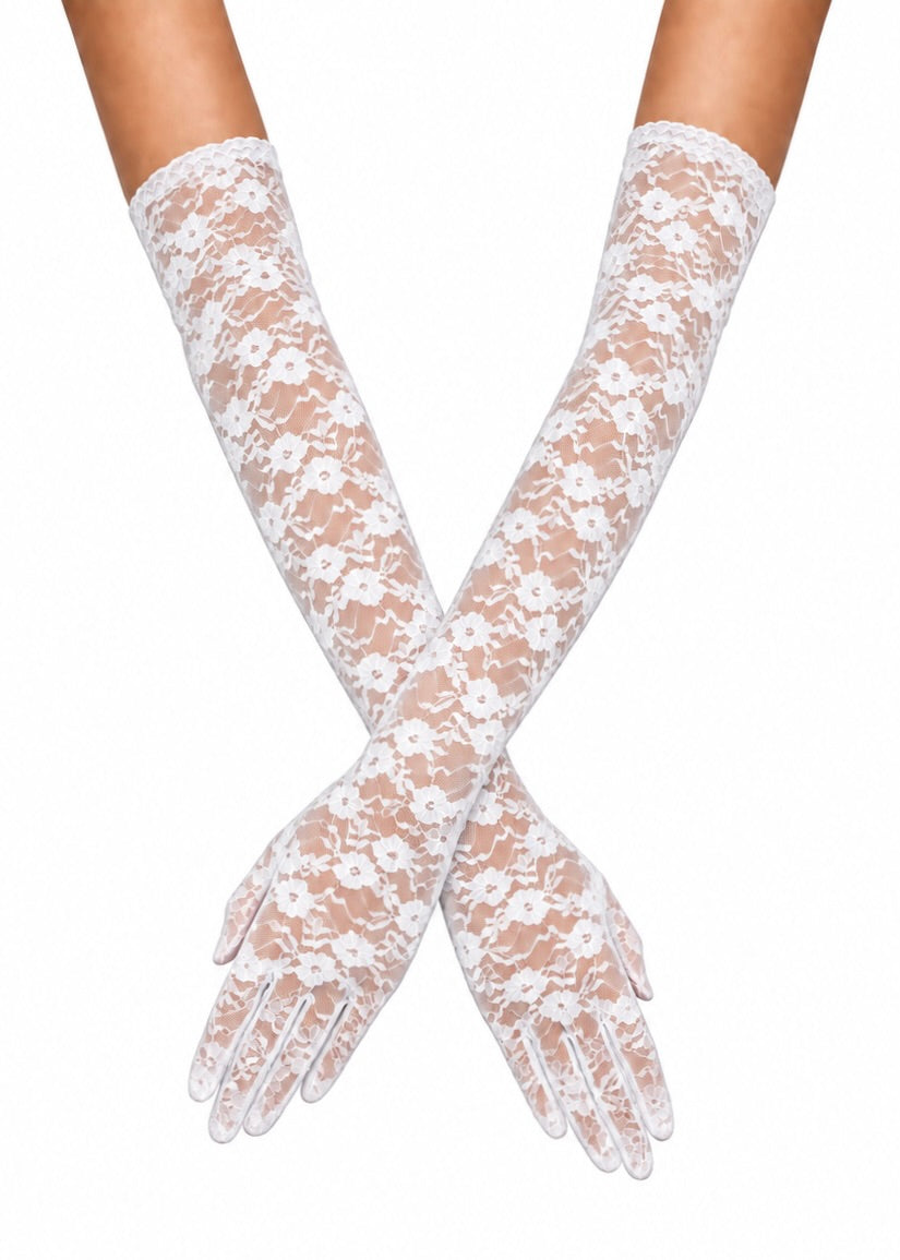 WHITE LACE GLOVES