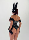 MIDNIGHT BLACK LACE BUNNY HALLOWEEN COSTUME