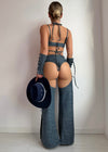 RIDE IT LIKE IT'S HOT DENIM COWGIRL HALLOWEEN COSTUME