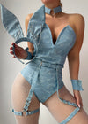 HOP IT LIKE IT'S HOT DENIM BUNNY HALLOWEEN COSTUME