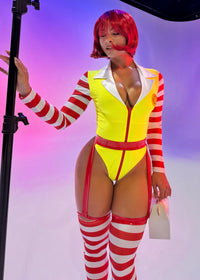 LOVING IT FAST FOOD CLOWN HALLOWEEN COSTUME