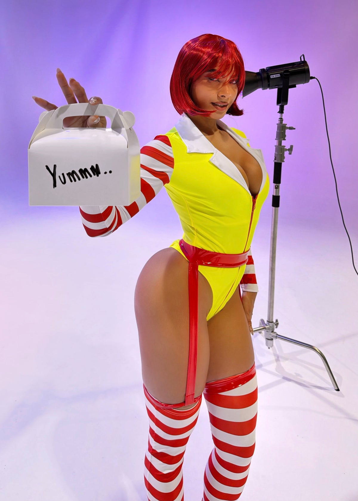 LOVING IT FAST FOOD CLOWN HALLOWEEN COSTUME