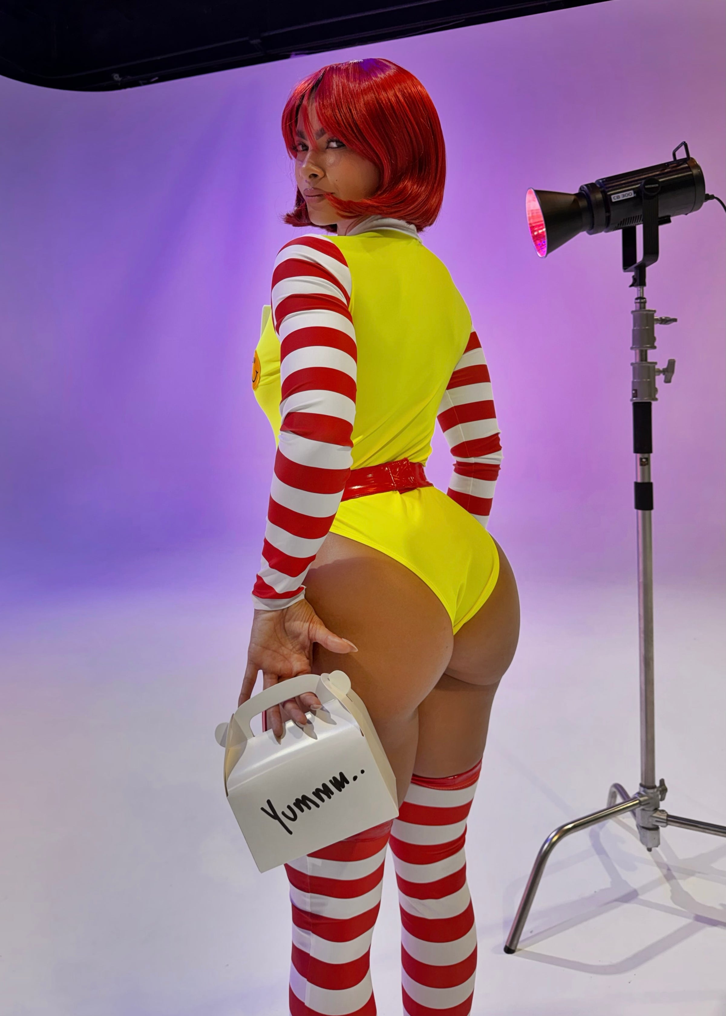 LOVING IT FAST FOOD CLOWN HALLOWEEN COSTUME