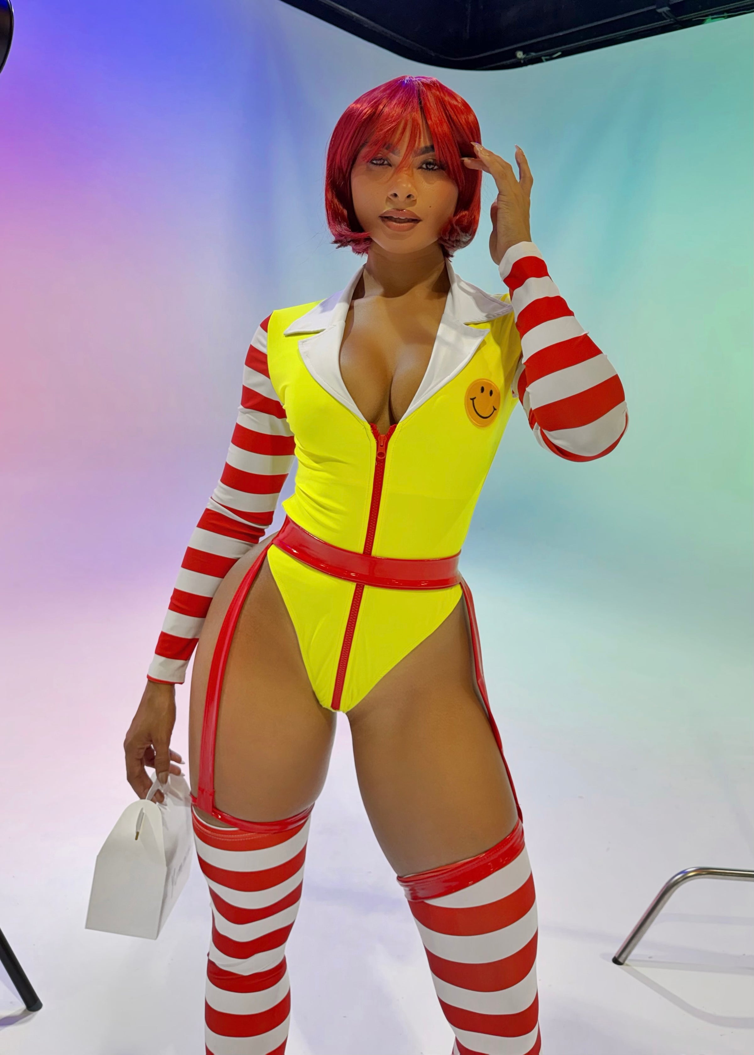 LOVING IT FAST FOOD CLOWN HALLOWEEN COSTUME