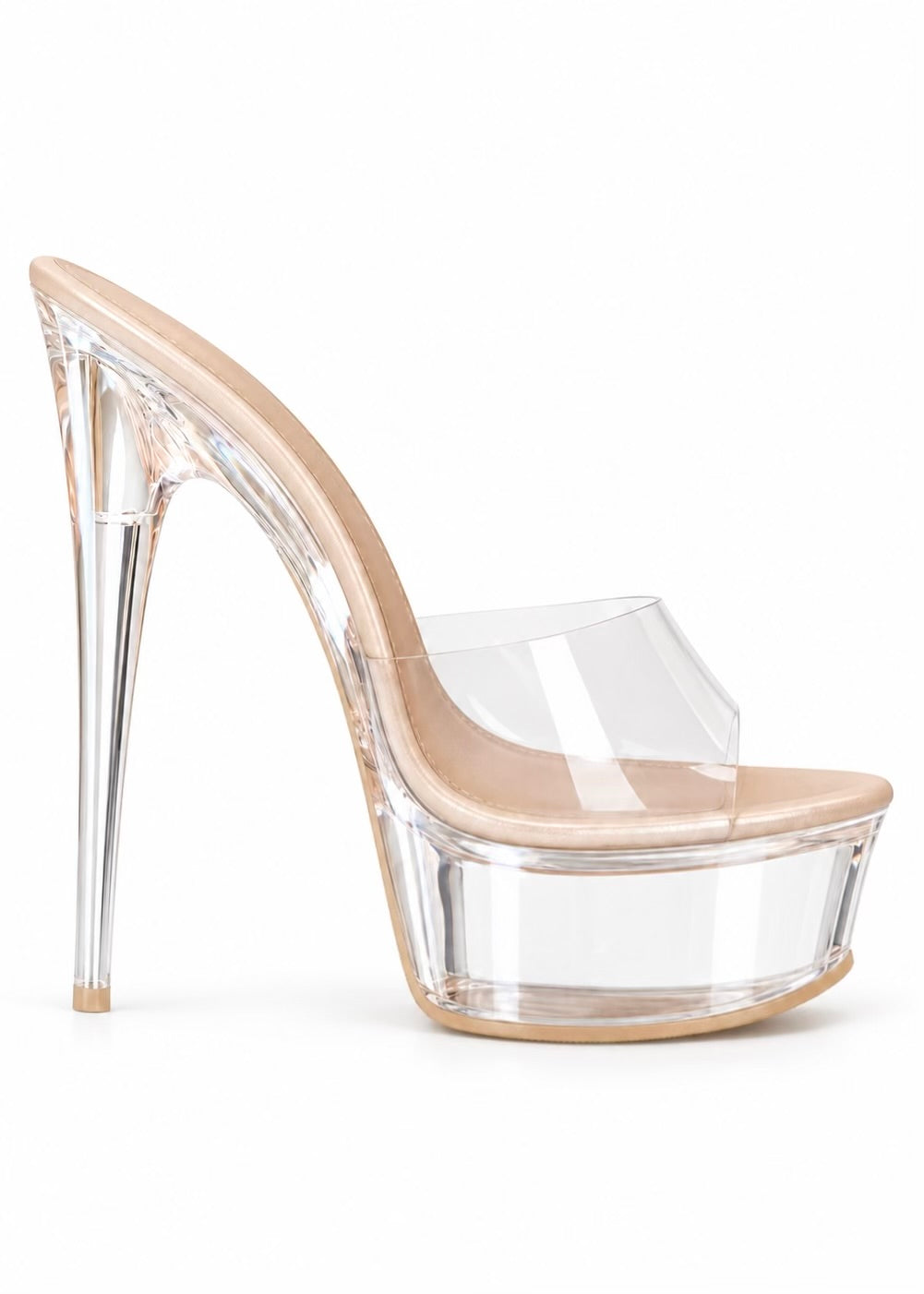 FEARLESS & EXTREME CLEAR PLATFORM HEEL