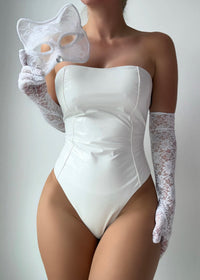WHITE LACE KITTY (MASK ONLY)