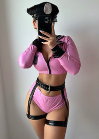 UNDER ARREST PINK COP HALLOWEEN COSTUME