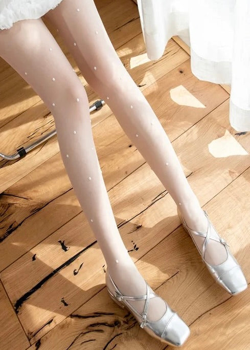 WHITE PEARL PANTYHOSE STOCKINGS