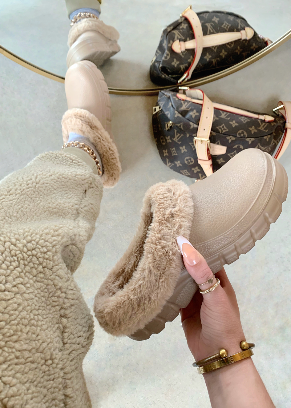 ALL FOR YOU FAUX FUR SLIDE