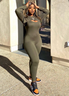 HOT BOOST OLIVE JUMPSUIT