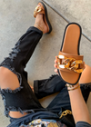 HANDS ON THE LATEST TAN CHAIN SANDAL