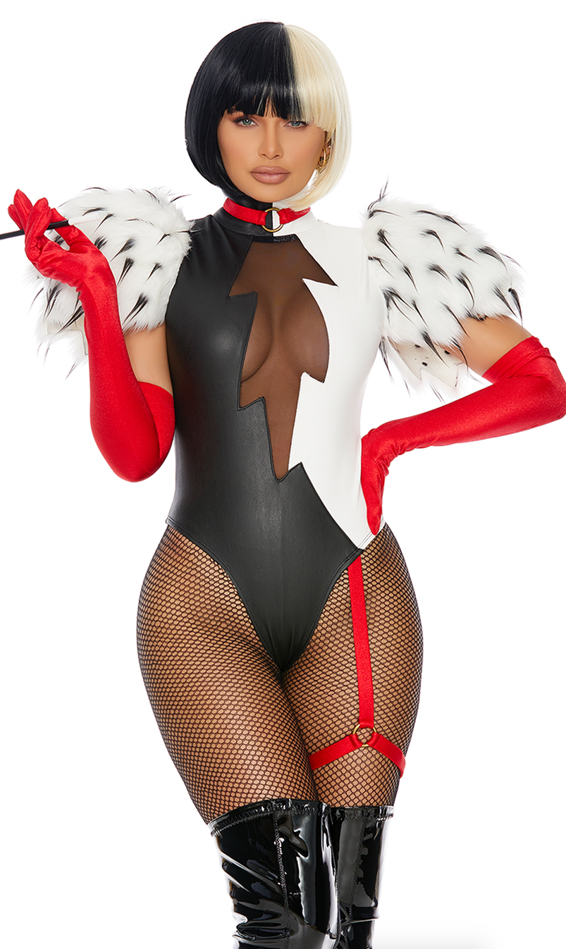 Cruella Sexy Halloween Adult Costume  Edit alt text