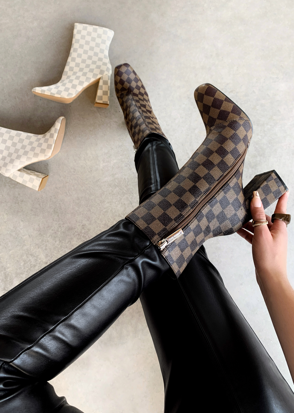 WALK IN THE CITY BROWN BOOTIES