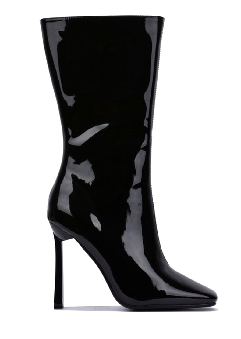 STEAL THE NIGHT BLACK PATENT BOOT