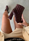 GIVING IT ALL BROWN QUILTED BOOTIES