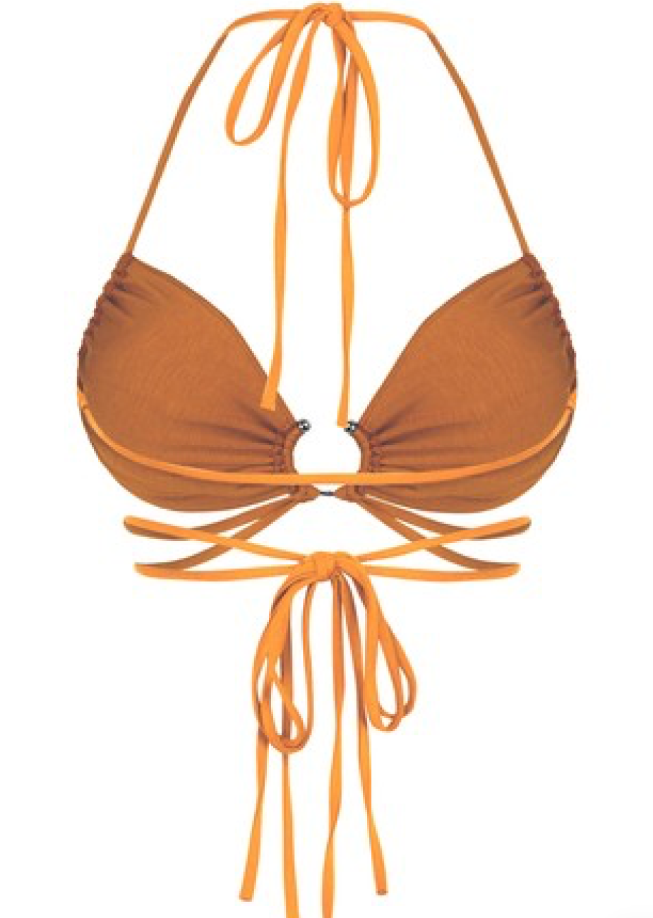 NEW MONEY ORANGE HALTER TOP