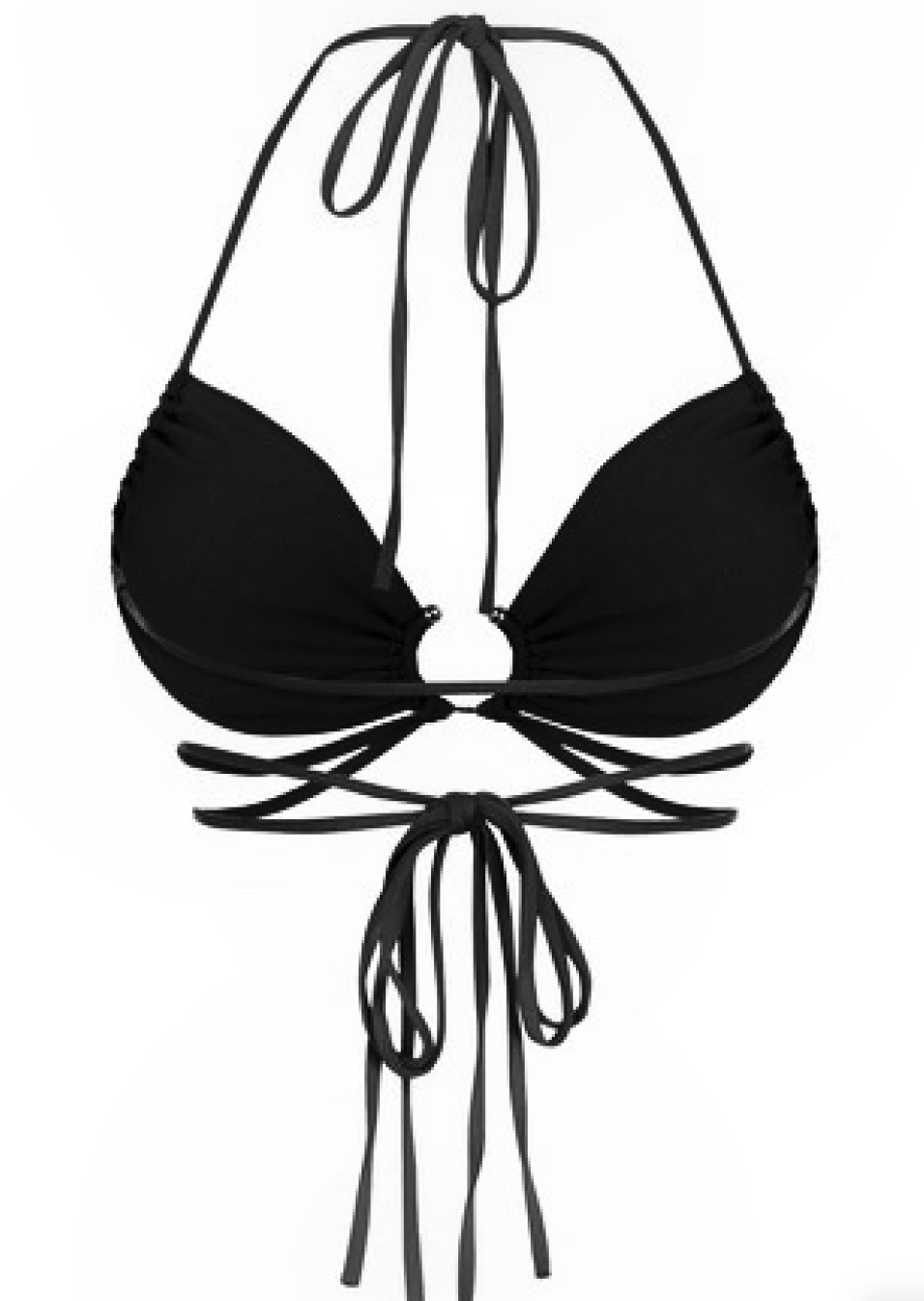 NEW MONEY BLACK HALTER TOP