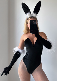 Halloween black bunny sexy costume 