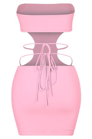 AMOR MIO PINK TUBE MINI DRESS